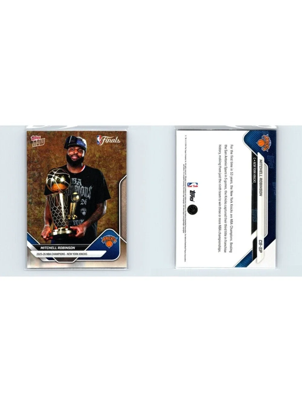 2026 Topps Now NBA Mitchell Robinson #C8-SP New York Knicks